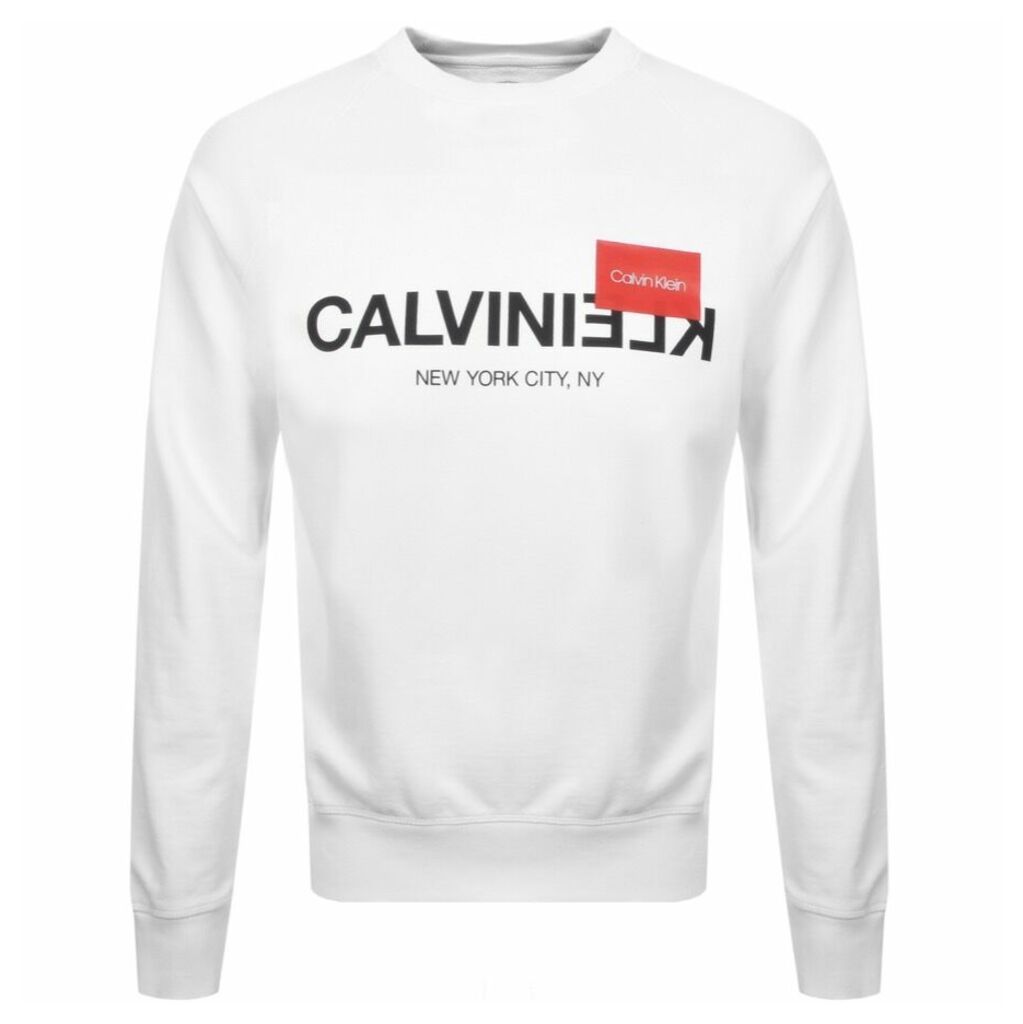 Calvin Klein Reverse Logo Sweatshirt White