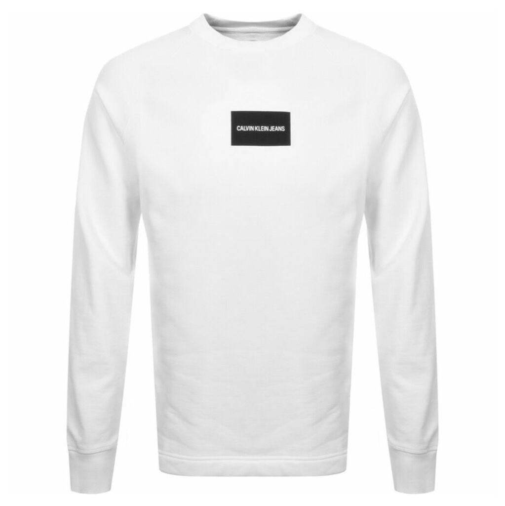 Calvin Klein Jeans Institutional Sweatshirt White