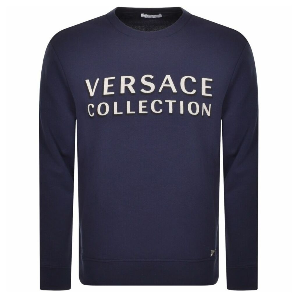 Versace Collection Crew Neck Sweatshirt Blue