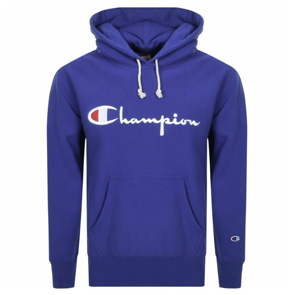 Champion Logo Hoodie Purple