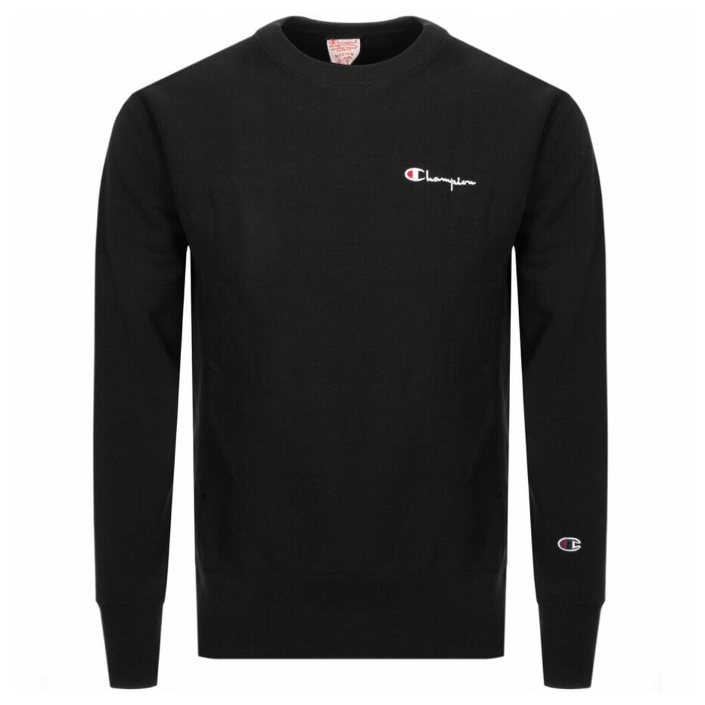 Champion Crew Neck Logo Sweatshirt Black