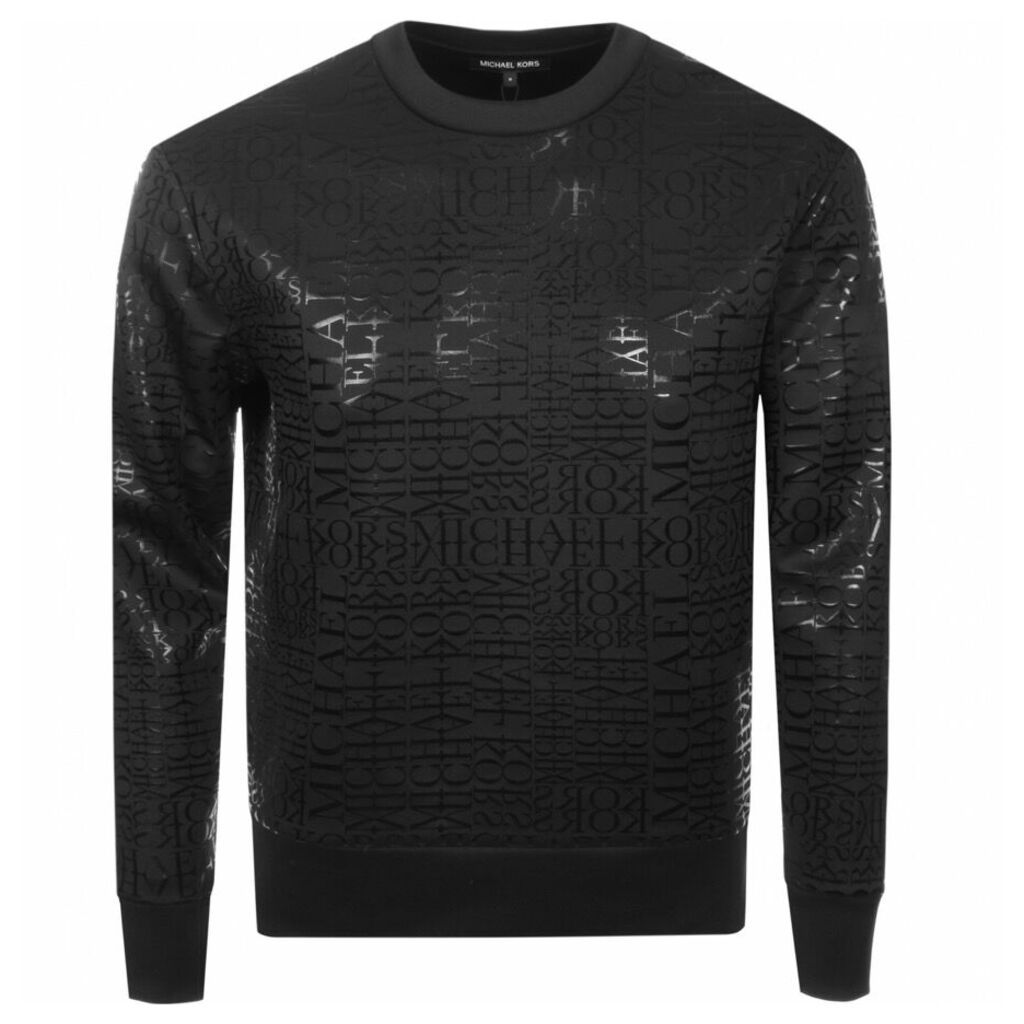 Michael Kors Crew Neck Logo Sweatshirt Black