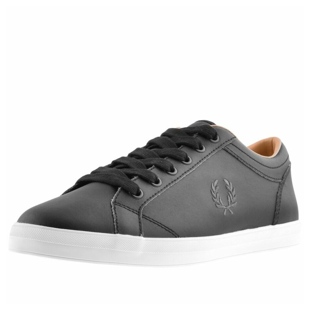 Fred Perry Baseline Leather Trainers Black