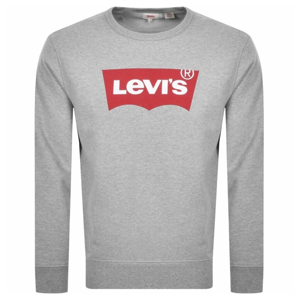 Levis Crew Neck Logo Sweatshirt Grey