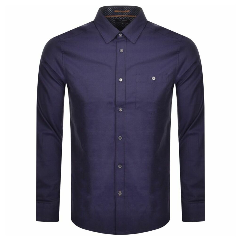 Long Sleeved Yesway Oxford Shirt Navy