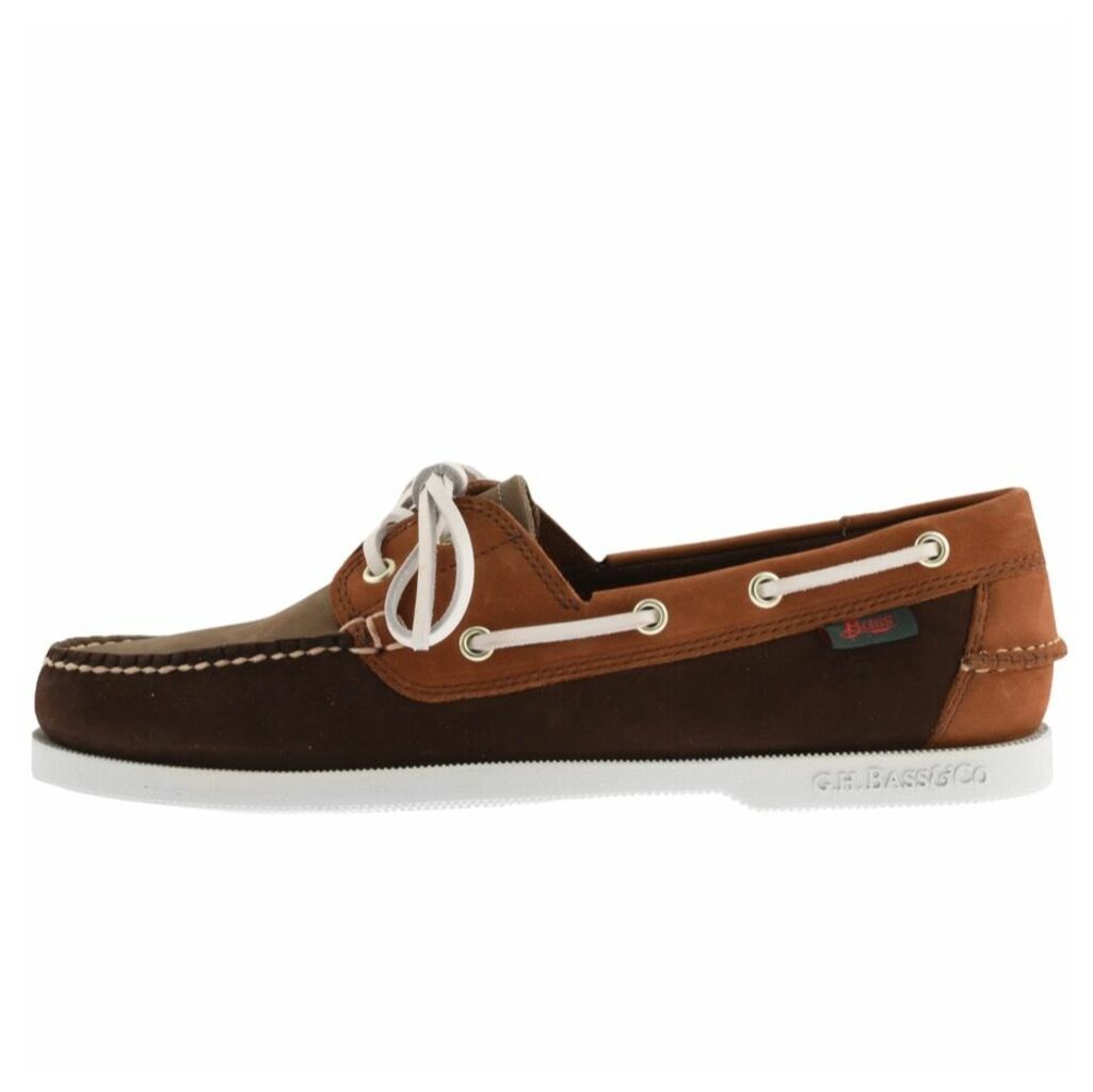 GH Bass Weejun Jetty II Boat Shoes Brown