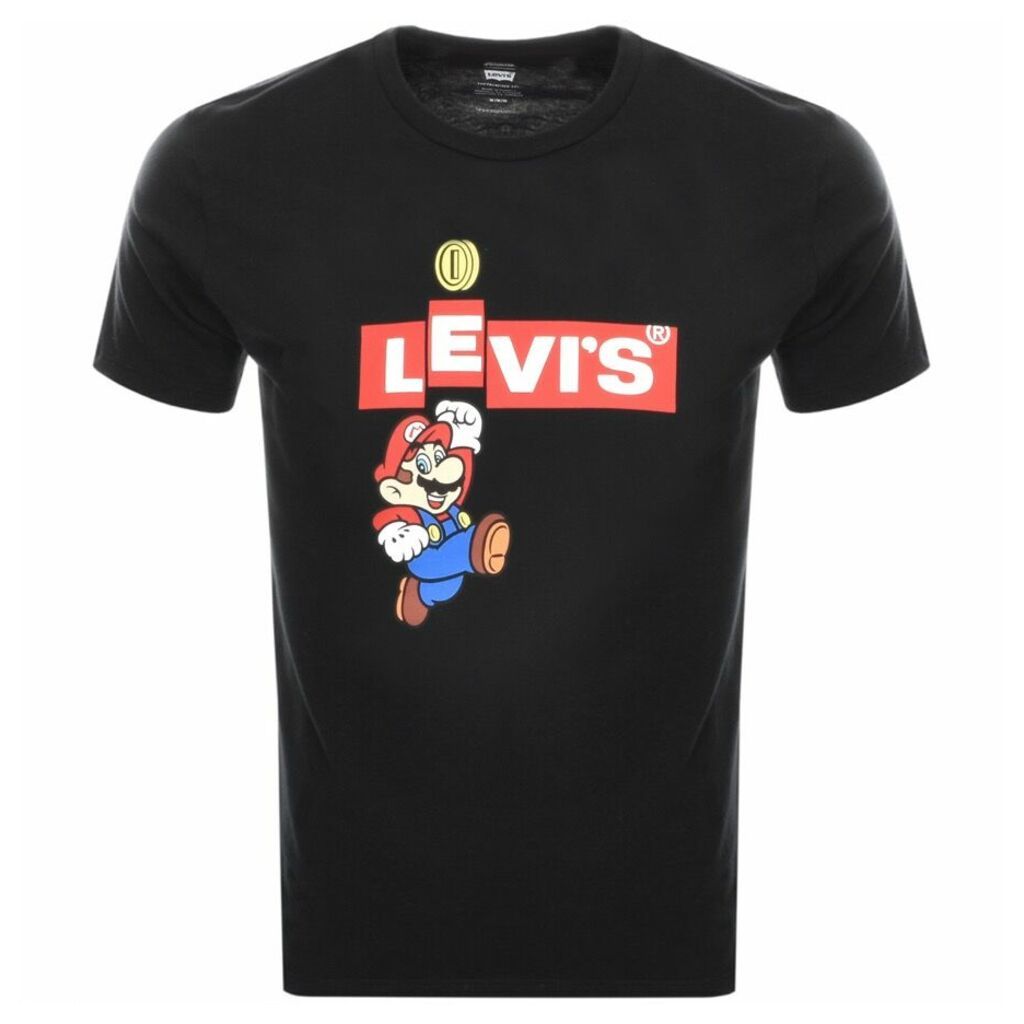 Levis X Nintendo Super Mario T Shirt Black