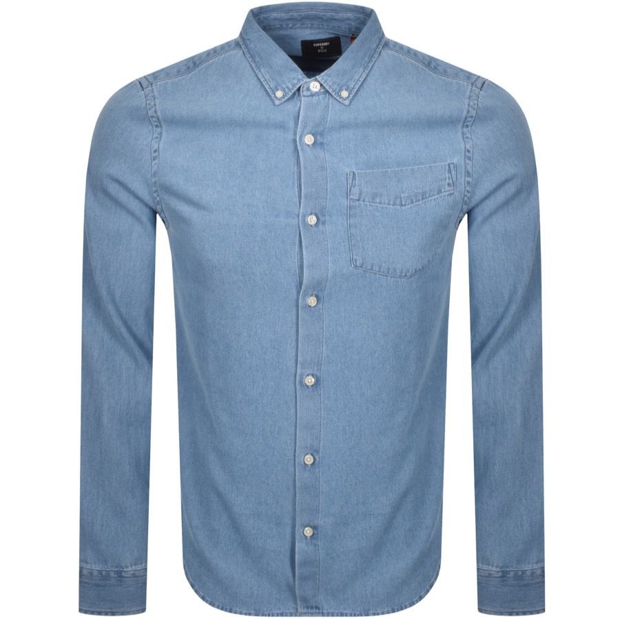 Denim Long Sleeved Shirt Blue