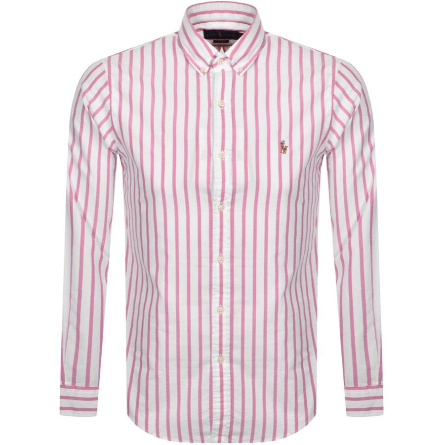 Long Sleeved Stripe Shirt Pink