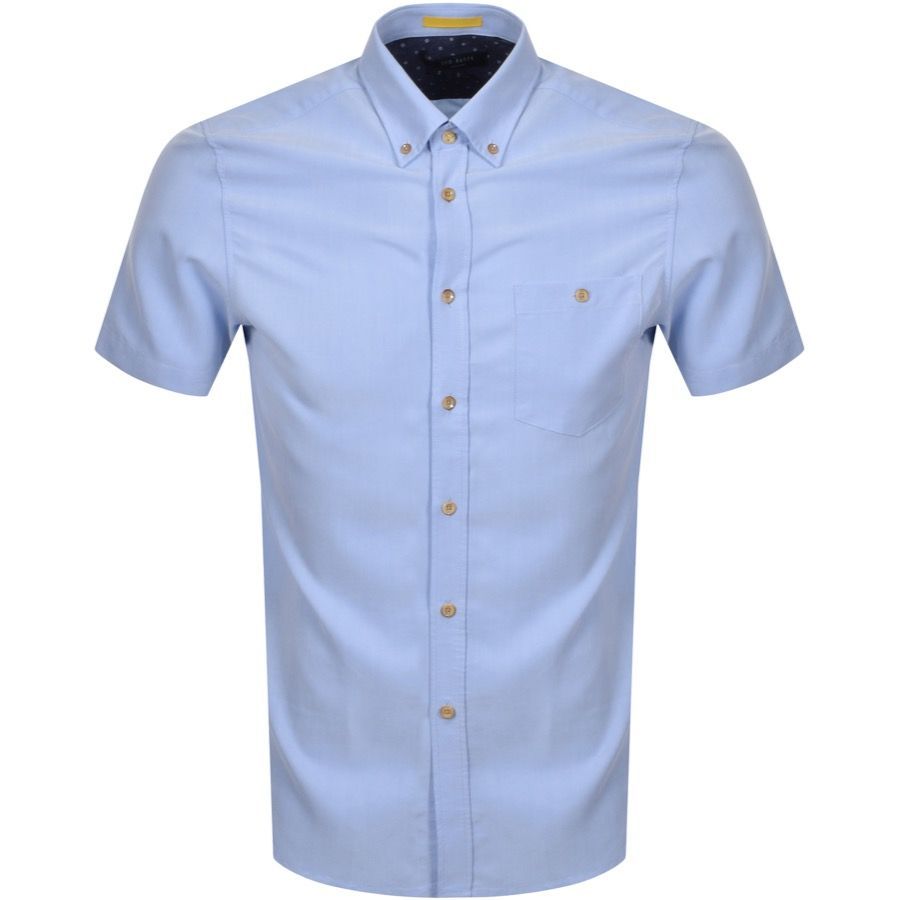 Yasai Oxford Short Sleeved Shirt Blue