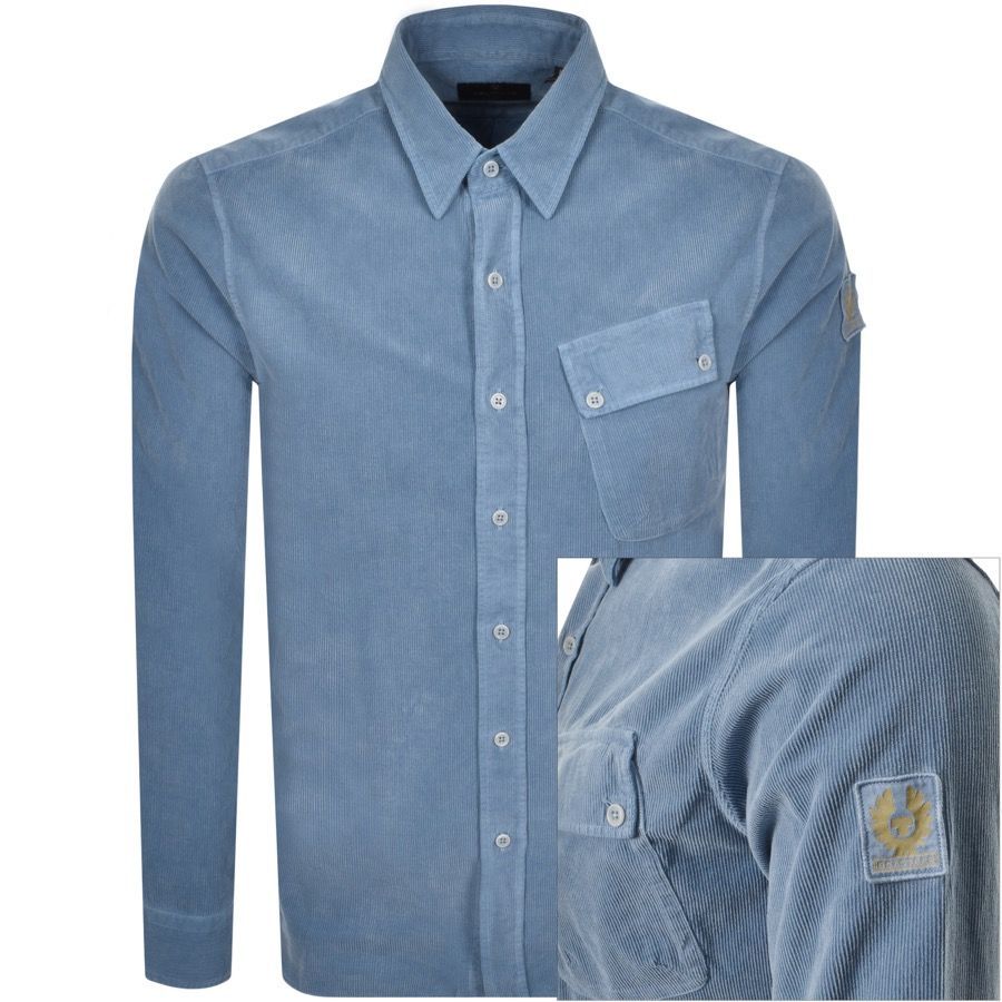 Pitch Corduroy Long Sleeved Shirt Blue