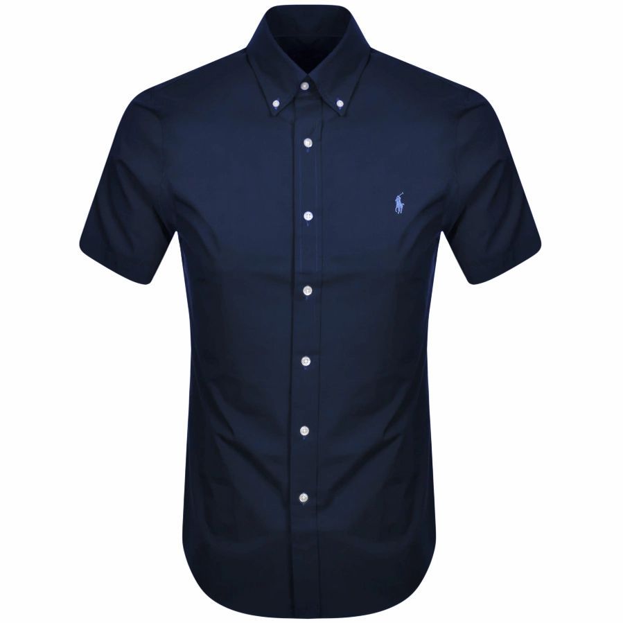 Custom Fit Short Sleeve Shirt Navy