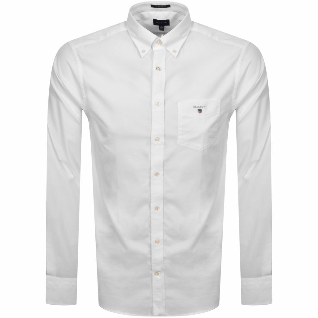 Long Sleeved Broadcloth Regular Shirt White