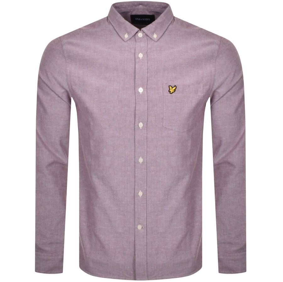 Long Sleeve Oxford Shirt Burgundy