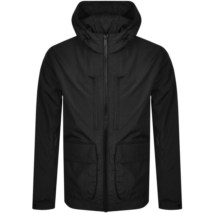 Hooded Windbreaker Jacket Black