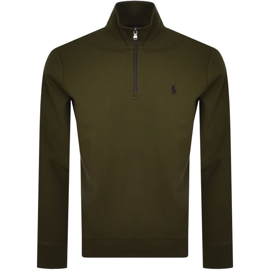 Long Sleeve Half Zip Sweatshirt Green