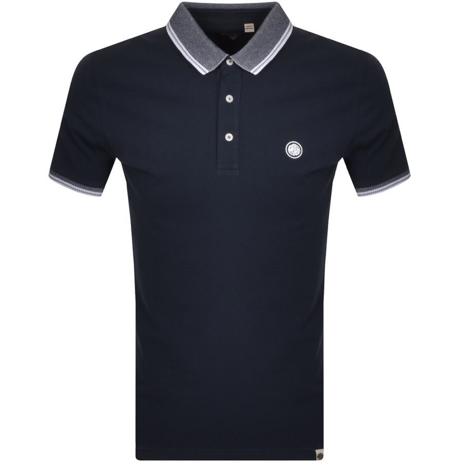 Oxford Collar Polo T Shirt Navy