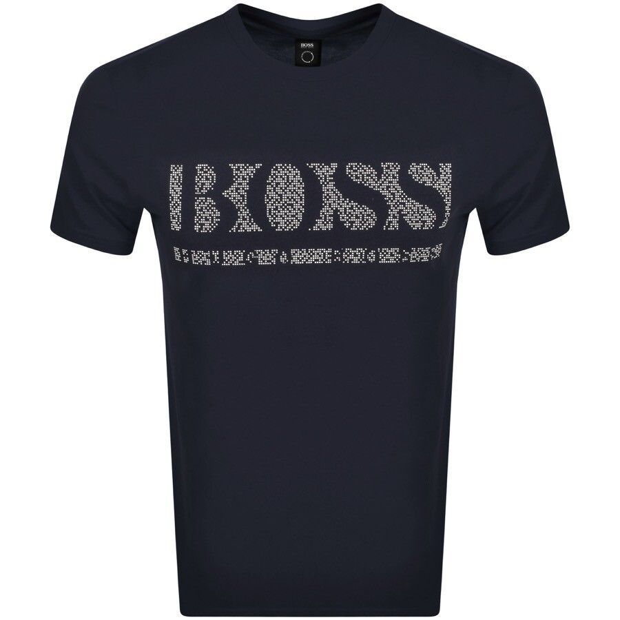 BOSS Pixel 1 T Shirt Navy