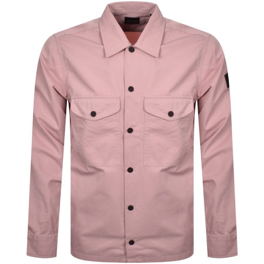 BOSS Lovel Zip 7 Overshirt Jacket Pink