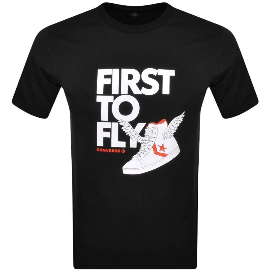 First To Fly Logo T Shirt Black