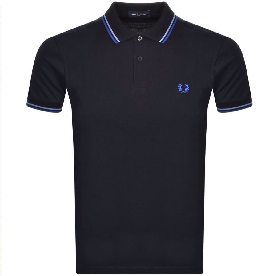 Twin Tipped Polo T Shirt Navy