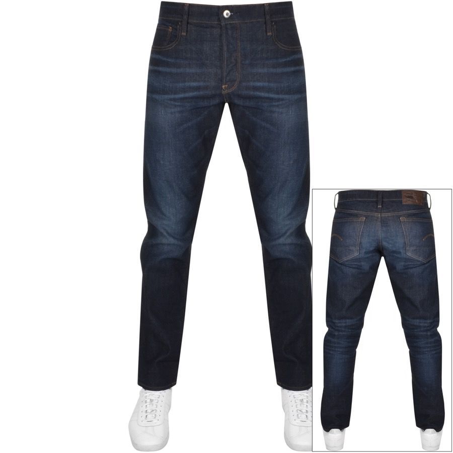 Raw 3301 Straight Jeans Navy