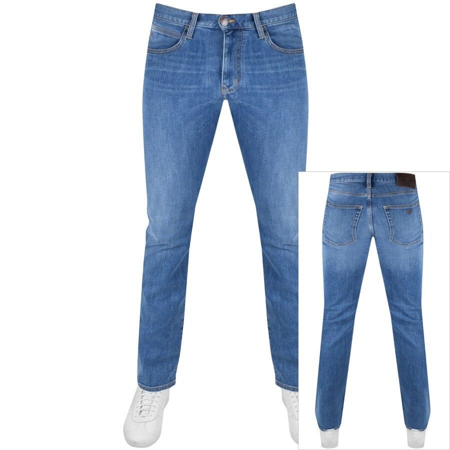 Emporio Armani J45 Regular Jeans Light Wash Blue