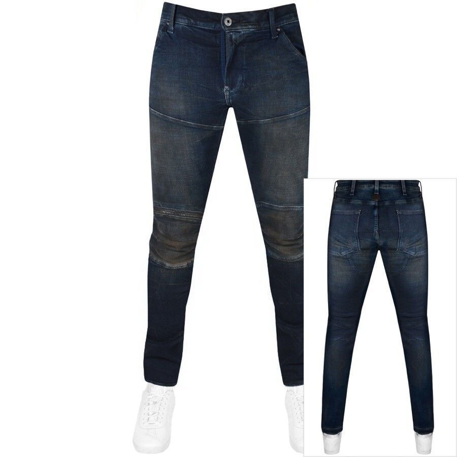 Raw 5620 3D Skinny Jeans Navy