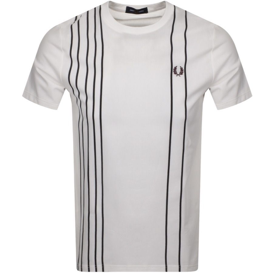 Refined Cotton Striped T Shirt White