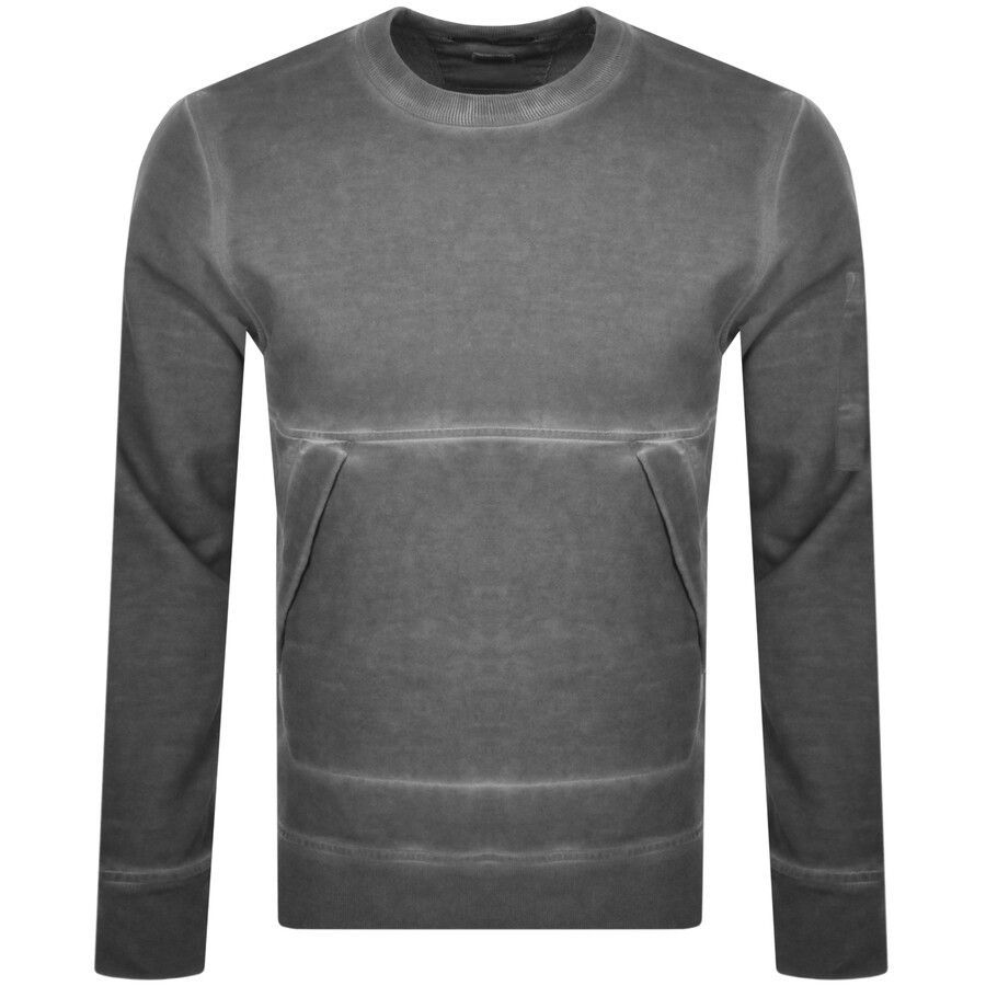 CP Company Diagonal Fleece Utility Sweatshirt Grey