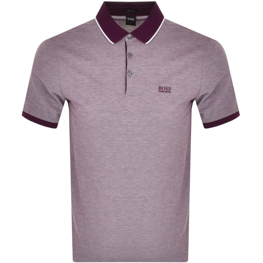 BOSS Prout 28 Short Sleeved Polo T Shirt Purple