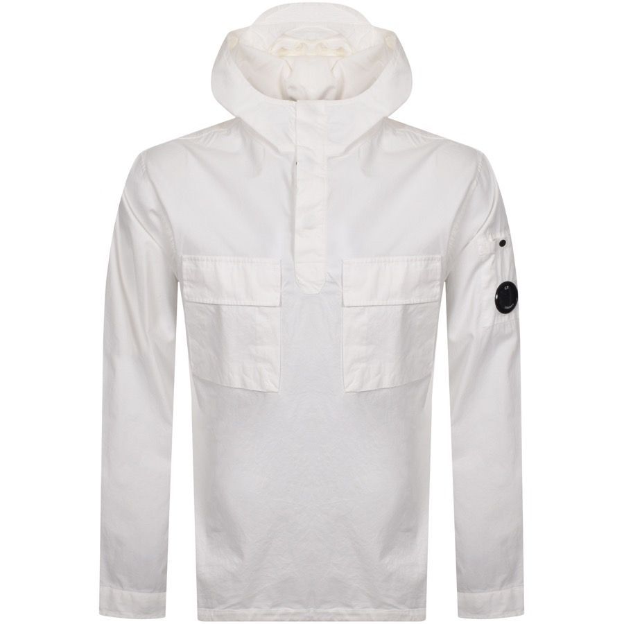 CP Company Hooded Long Sleeved Shirt Gauze White