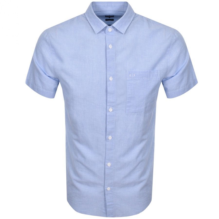 Stripe Short Sleeved Shirt Blue