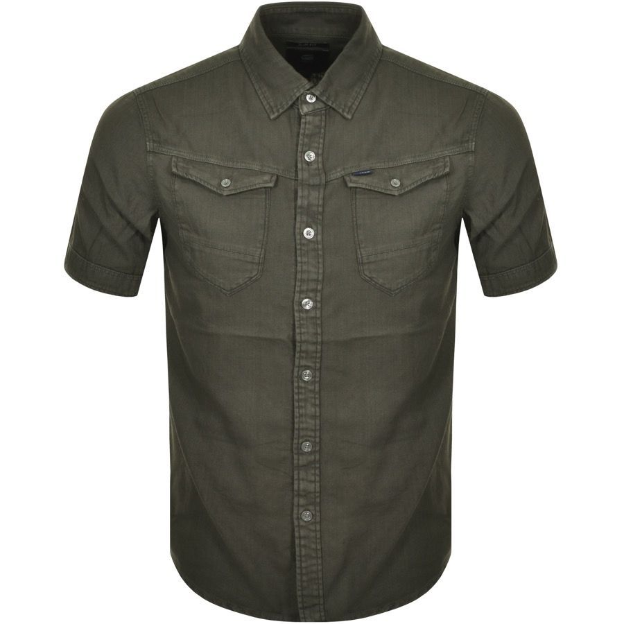Raw Arc 3D Short Sleeved Shirt Green