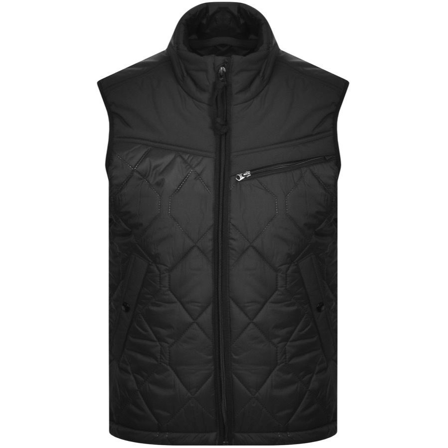 Raw Attac Quilted Gilet Black