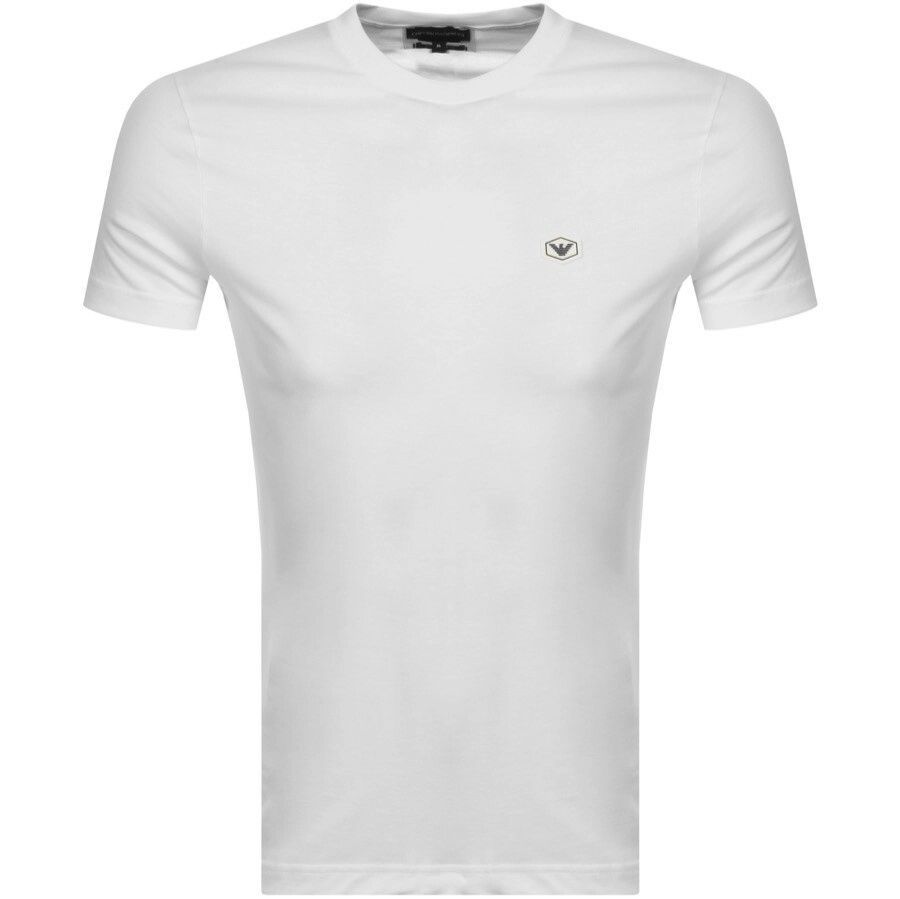 Emporio Armani Short Sleeved Logo T Shirt White