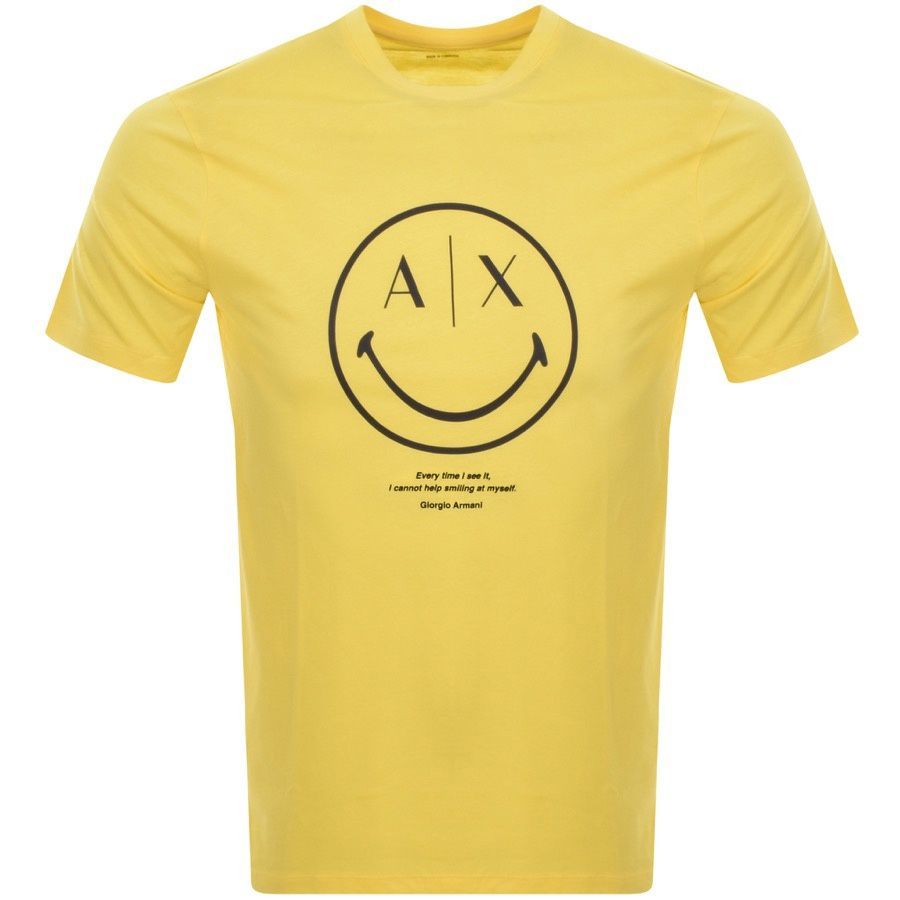 Crew Neck Logo T Shirt In Yellow