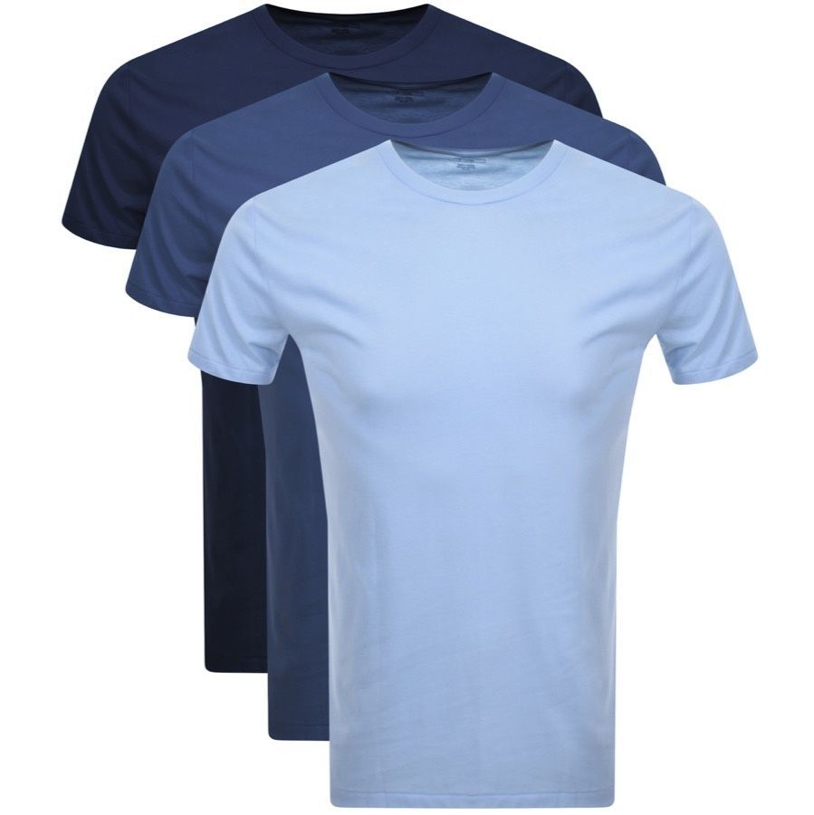 3 Pack Short Sleeve T Shirts Blue