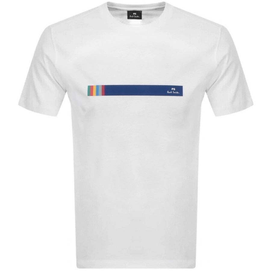 PS By Paul Smith Regular Fit Stripe T Shirt White