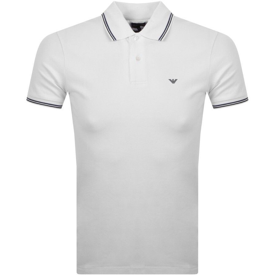 Emporio Armani Short Sleeved Polo T Shirt White