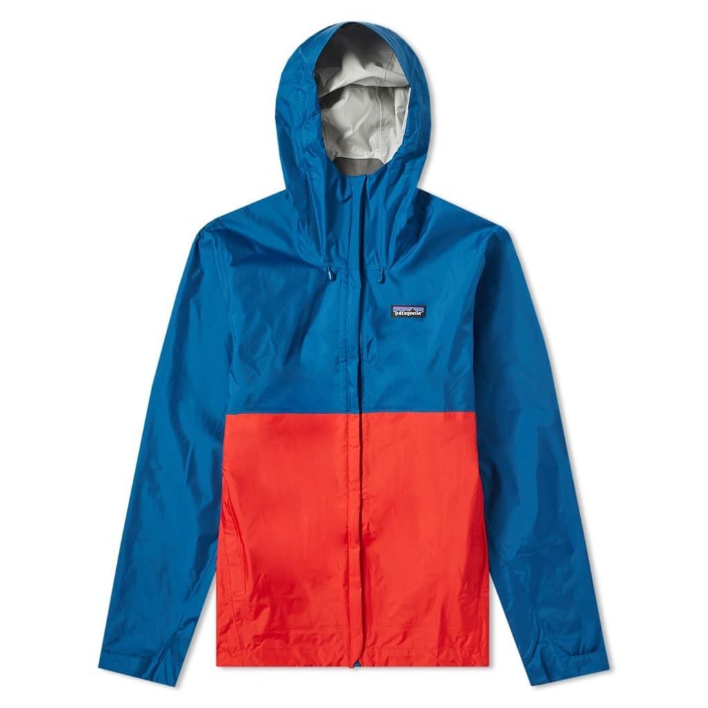 Patagonia Torrentshell Jacket Big Sur Blue & Fire Red