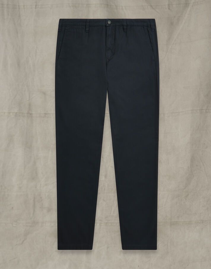 OFFICER CHINO SLIM TROUSERS navy