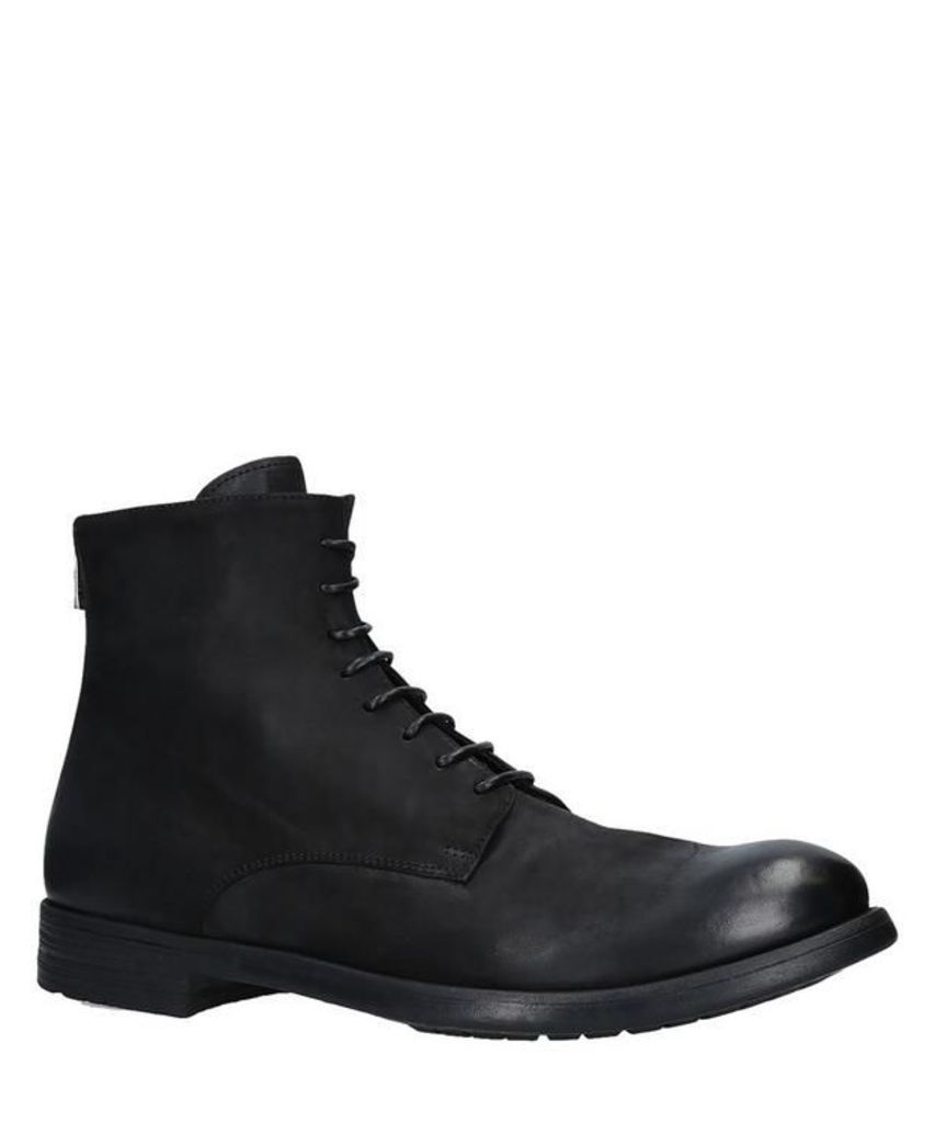 Hive Lace-Up Leather Ankle Boots