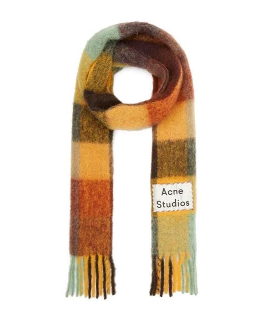 Valley Check Wool-Blend Scarf