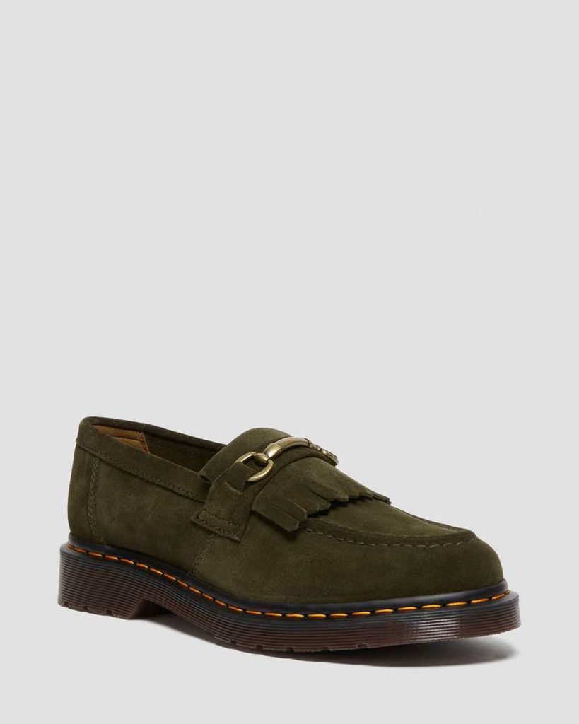 Men's Adrian Snaffle Suede Loafers in Olive, Size: 3