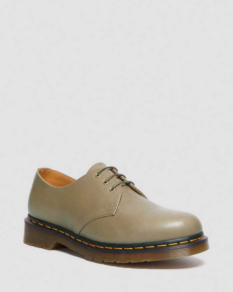 Men's 1461 Leather Oxford Shoes in Olive, Size: 6