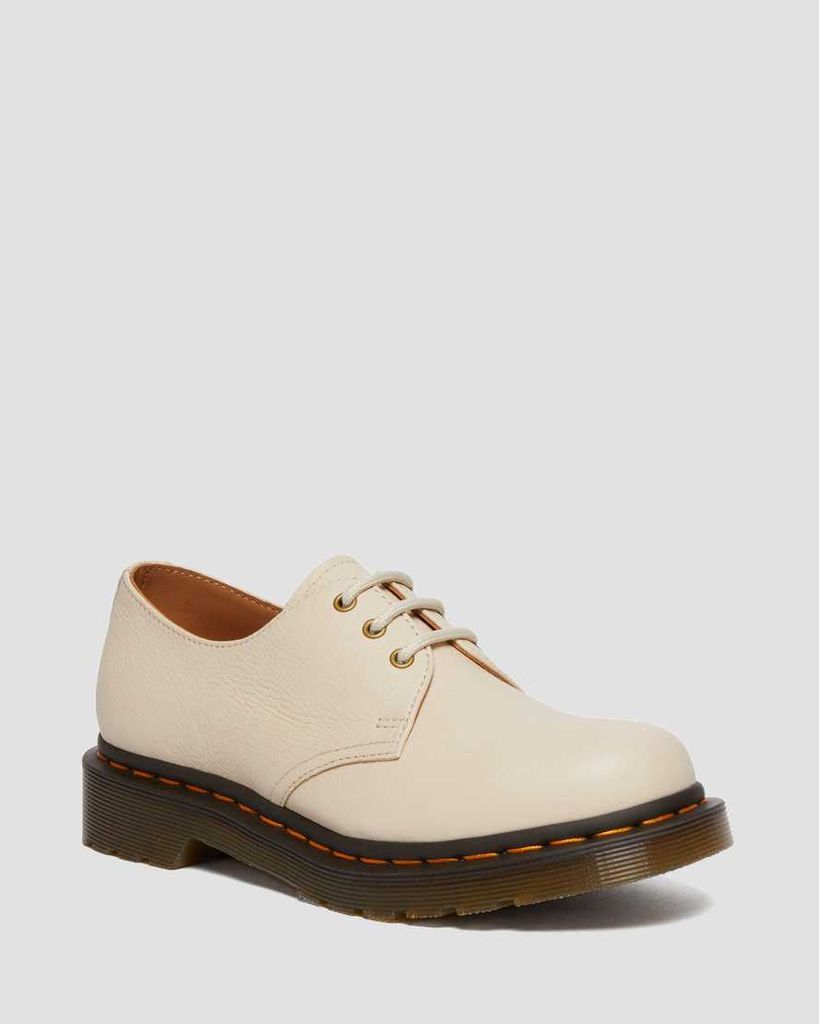 1461 Virginia Leather Oxford Shoes in Parchment Beige, Size: 3