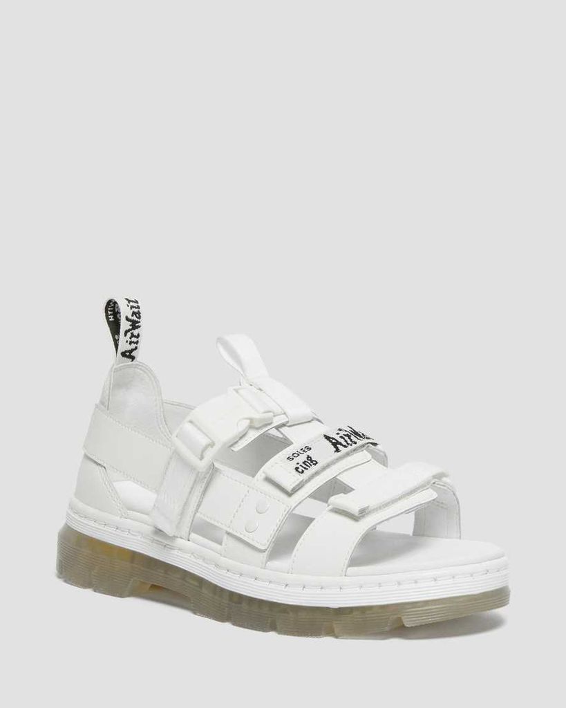 Men's Leather Pearson Iced Webbing Sandals in White, Size: 7