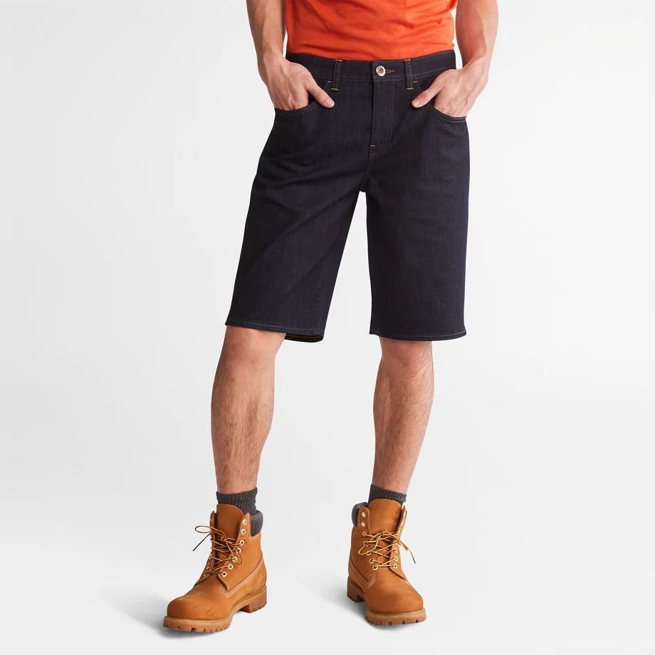 Canobie Lake Denim Shorts For Men In Indigo Navy, Size 29