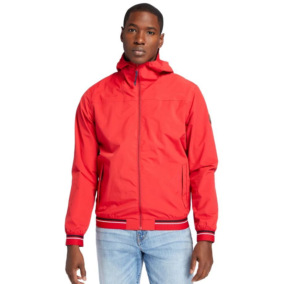Coastal Cool Bomber Jacket For Men In Red Red, Size L